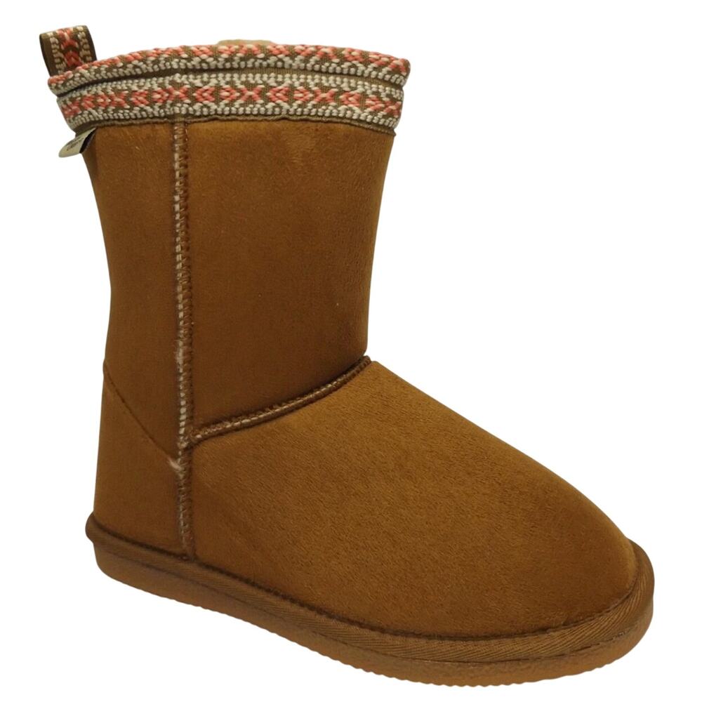 Western Chief Pawnee Mid Calf Boots 9 NWT Tan Ankle Booties Vegan Suede Faux Fur